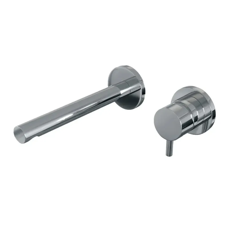 Brauer Chrome Edition ColdStart wastafelkraan inbouw rechte uitloop en rozetten model B1 chroom Hoge Kwaliteit