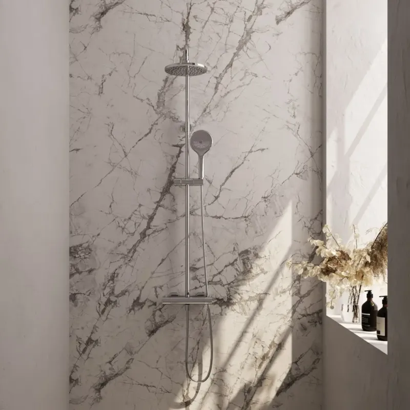 Betrouwbaar Brauer Chrome Edition opbouw regendoucheset met 3 standen handdouche en hoofddouche 20cm chroom