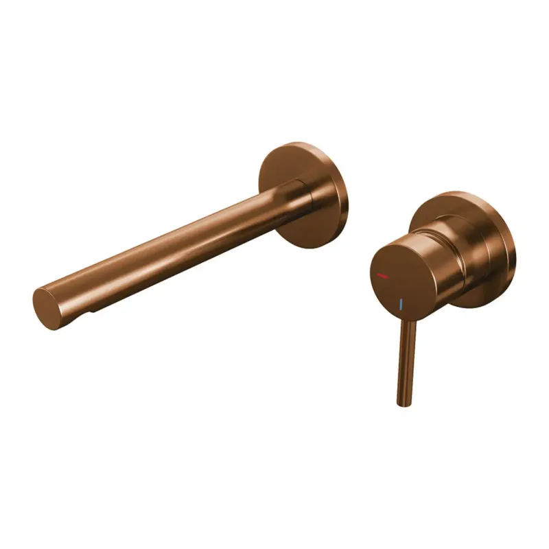 Koopje Brauer Copper Edition ColdStart wastafelkraan inbouw rechte uitloop en rozetten model A1 koper geborsteld PVD