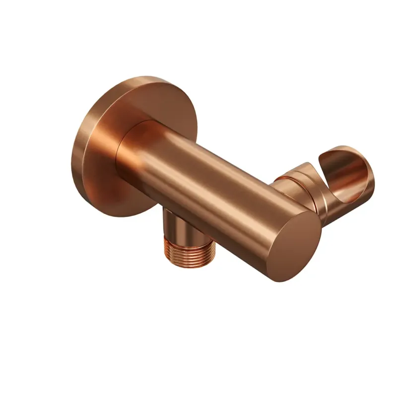 Bestel Nu Brauer Copper Edition wandaansluitbocht met handdouchehouder koper geborsteld PVD