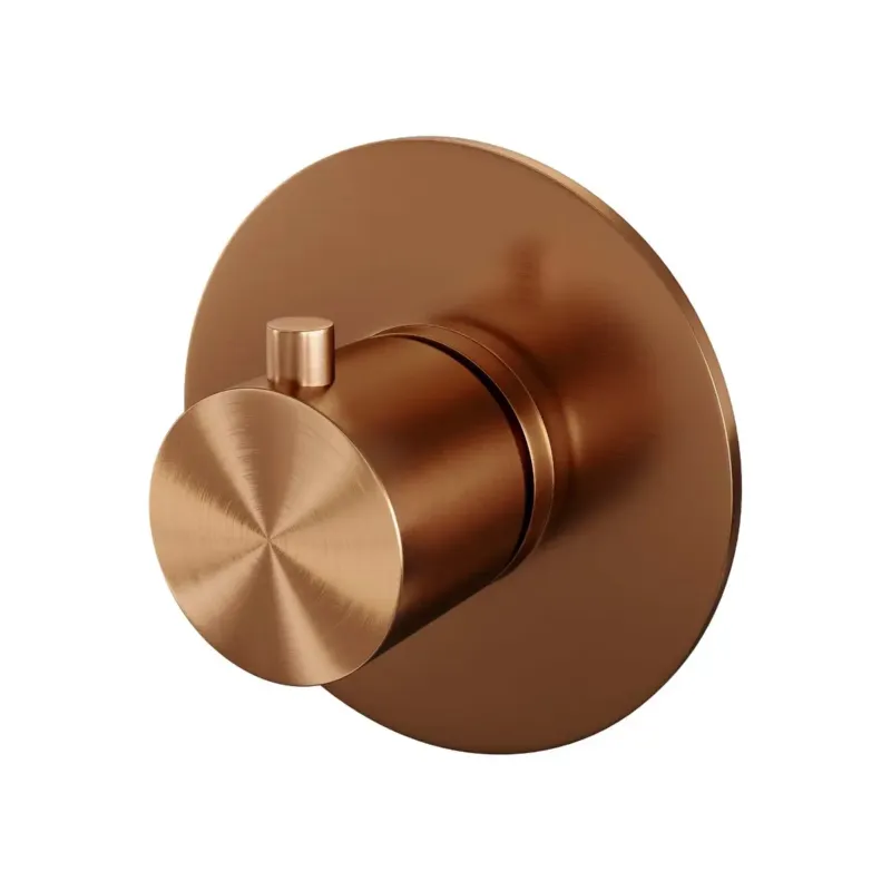 Brauer Copper Edition inbouwthermostaat rond geborsteld koper PVD Tijdelijk Beschikbaar