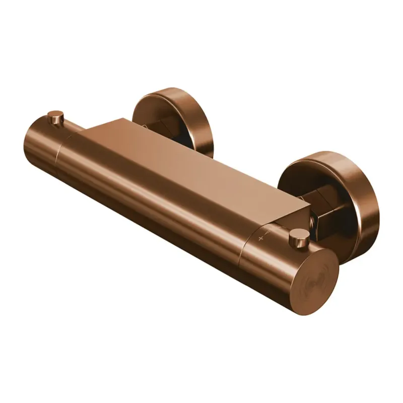 Brauer Copper Edition douche thermostaatkraan opbouw Koper Geborsteld PVD Koopje