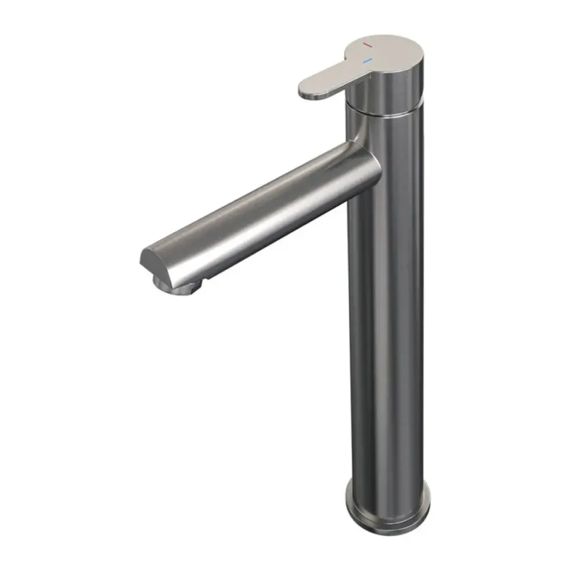 Betaalbaar Brauer Brushed Edition ColdStart verhoogde wastafelkraan energy-saving model D RVS geborsteld PVD