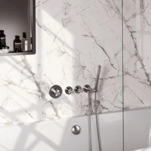 Brauer Brushed Edition inbouw badkraan met badvulcombinatie en staafhanddouche RVS geborsteld PVD Alleen Vandaag