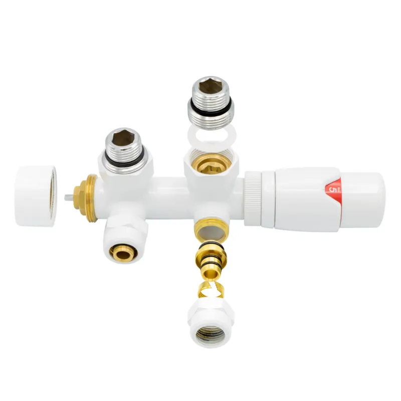 Betrouwbaar SaniGoods thermostatische radiatorkraan haaks 1/2"x16 M30 wit
