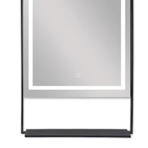 Badstuber Steel mat zwarte spiegel met LED verlichting en bluetooth 60x80cm Weekendaanbieding