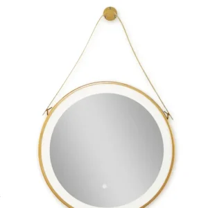Hoge Kwaliteit Badstuber Hannover ronde badkamer spiegel mat goud 60cm