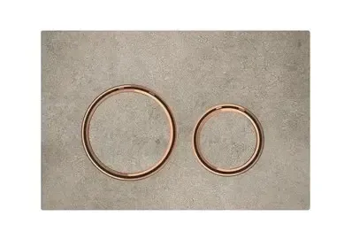 Geberit Sigma 50 drukplaat betonlook met rose-gouden knoprand Aanbieding
