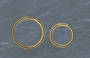 Geberit Sigma 50 drukplaat mustang leisteen met gouden knoprand Laatste Kans