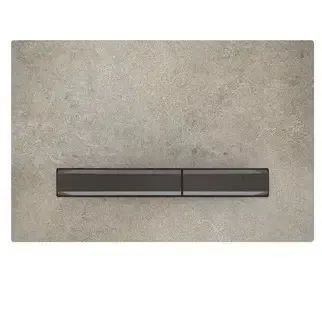 Lage Prijs Geberit Sigma 50 Square drukplaat betonlook met zwarte knoppen