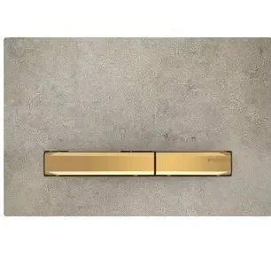 Geberit Sigma 50 Square drukplaat betonlook met gouden knoppen Lage Kosten