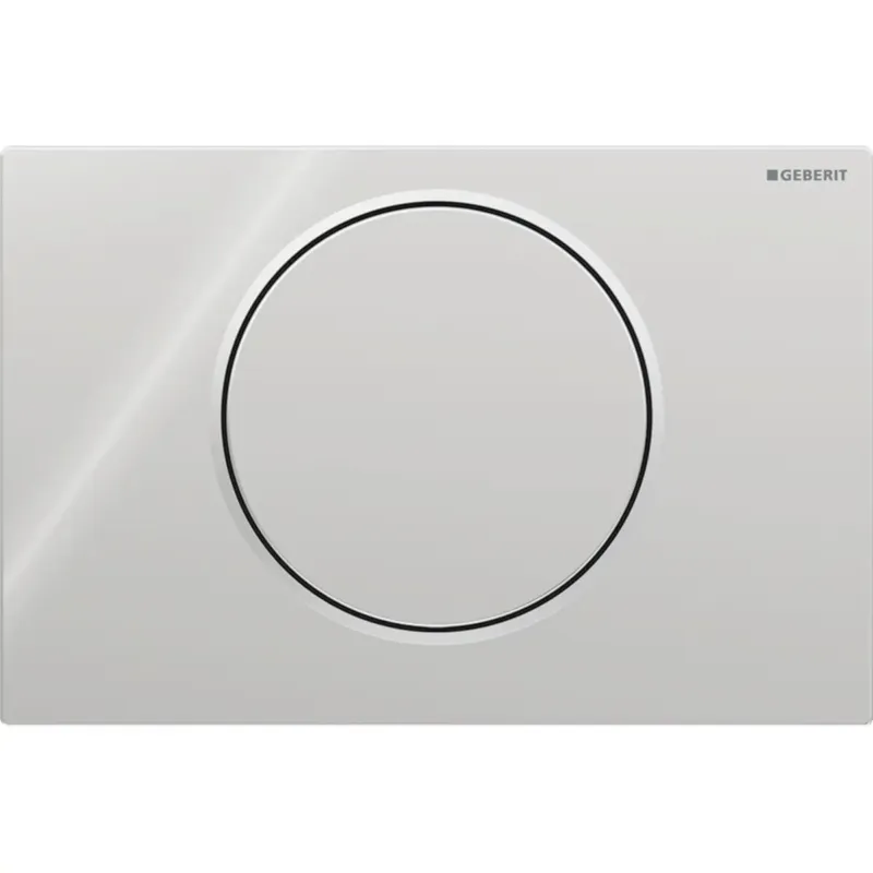Geberit Sigma 10 drukplaat mat chroom met chromen knoprand Speciale Aanbieding