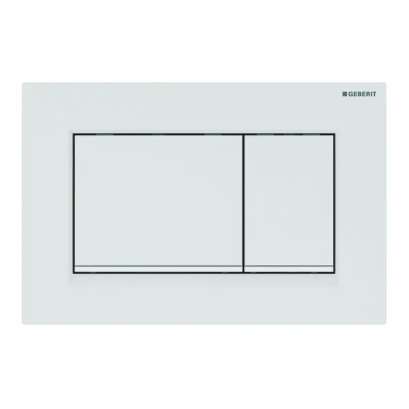 Koopje Geberit Sigma 30 drukplaat mat wit met witte knoprand