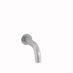Plieger Roma baduitloop 16.8cm geborsteld chroom Op = Op