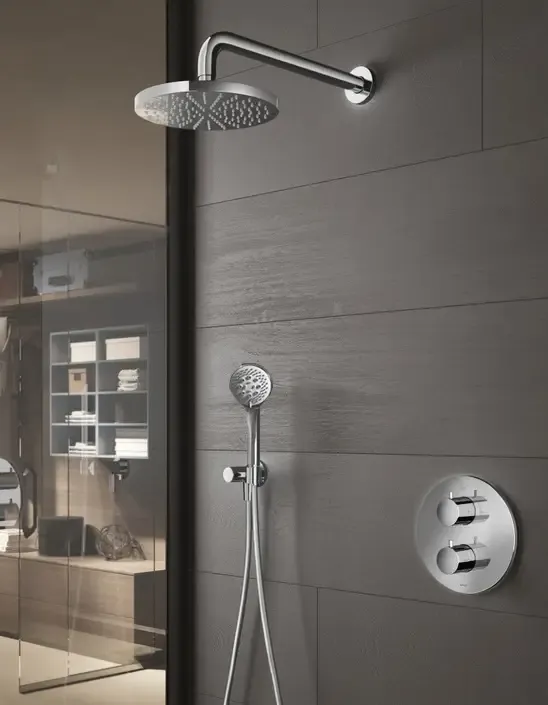 Hotbath Get Together IBS1A inbouw regendouche met 3s handdouche en 30cm hoofddouche geborsteld nikkel Koop Vandaag