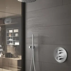 Uitverkoop Hotbath Get Together IBS1A inbouw regendouche met 30cm plafondarm en 30cm hoofddouche geborsteld nikkel