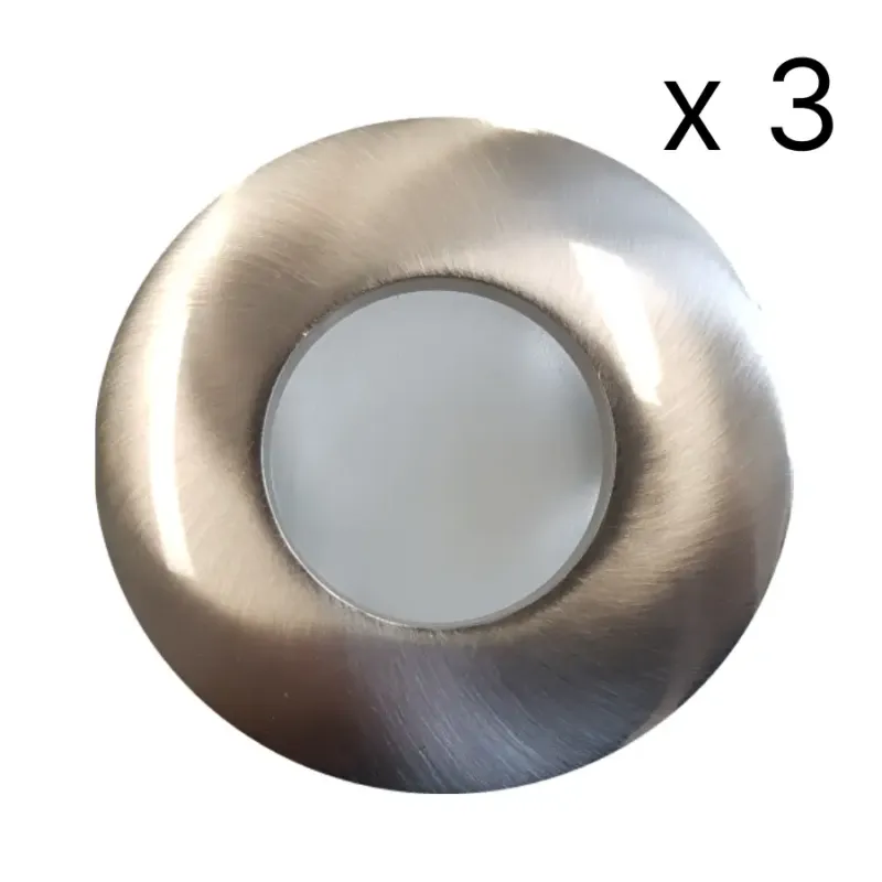 NJOY verlichtingsset met 3 LED spots 83mm 5W rvs look Merkproduct