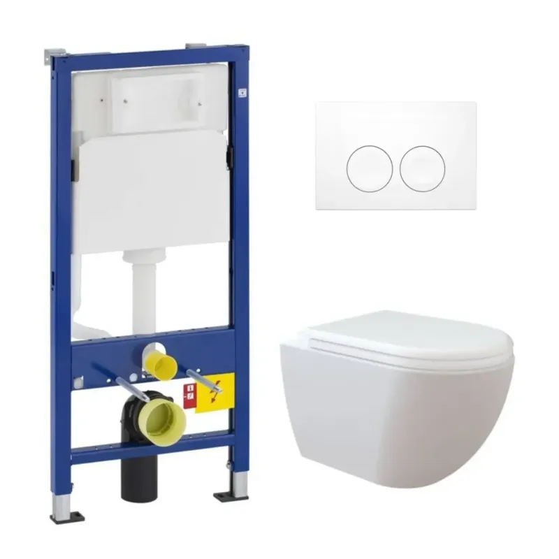 Goedkoop Geberit UP100 toiletset met Creavit randloos toilet met bidetsproeier en softclose zitting