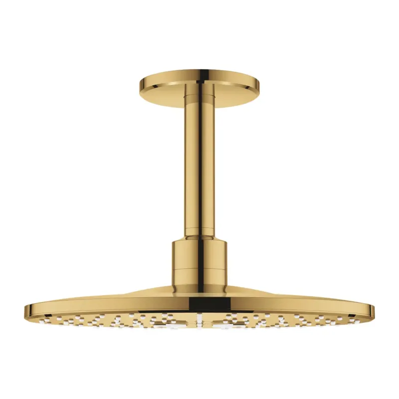 Merkproduct Grohe Rainshower hoofddouche met plafondarm met 2 straalsoorten cool sunrise