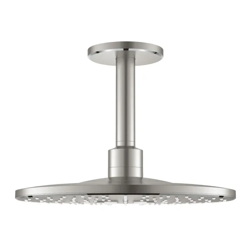 Shop Nu Grohe Rainshower hoofddouche met plafondarm met 2 straalsoorten supersteel