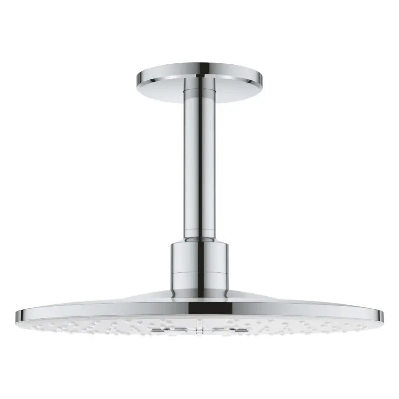 Dagaanbieding Grohe Rainshower hoofddouche met plafondarm met 2 straalsoorten chroom/wit
