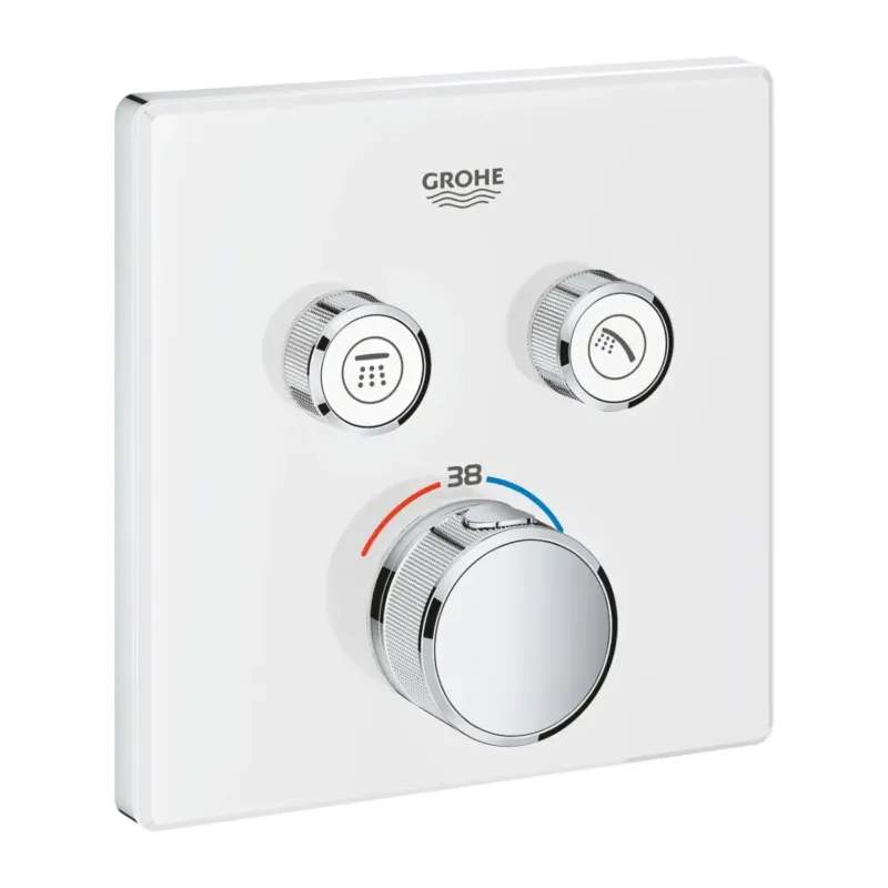Nu Kopen Grohe Grohtherm SmartControl douchethermostaat met omstel 2-weg vierkant wit