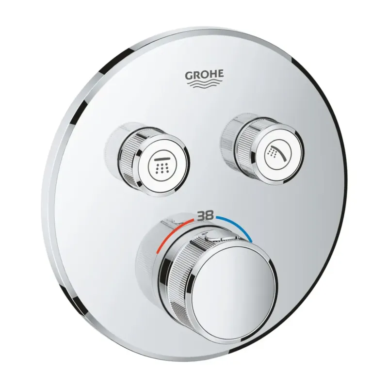 Voordeelprijs Grohe Grohtherm SmartControl thermostaat met omstel 2-weg rond chroom