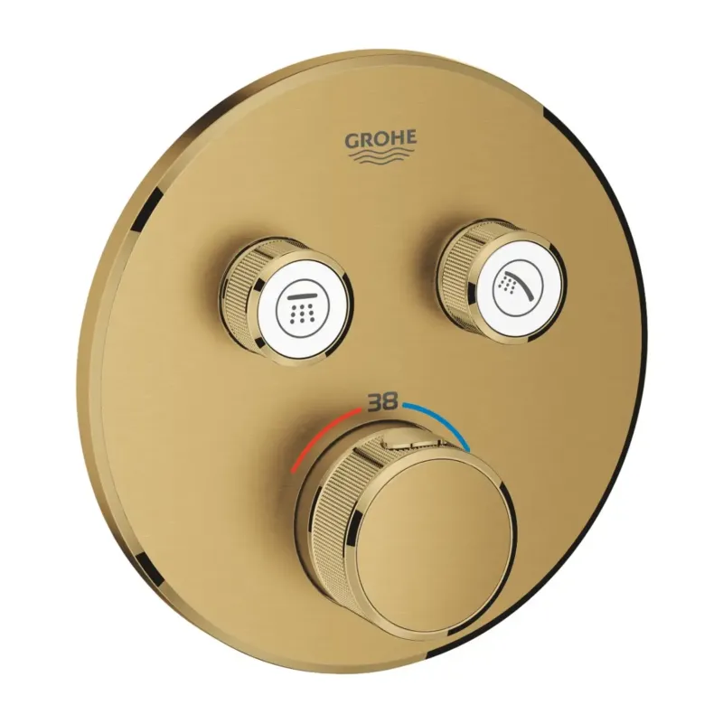 Beste Prijs Grohe Grohtherm SmartControl thermostaat met omstel 2-weg rond brushed cool sunrise