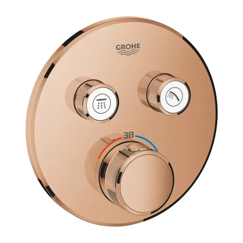 Finale Uitverkoop Grohe Grohtherm SmartControl thermostaat met omstel 2-weg rond warm sunset