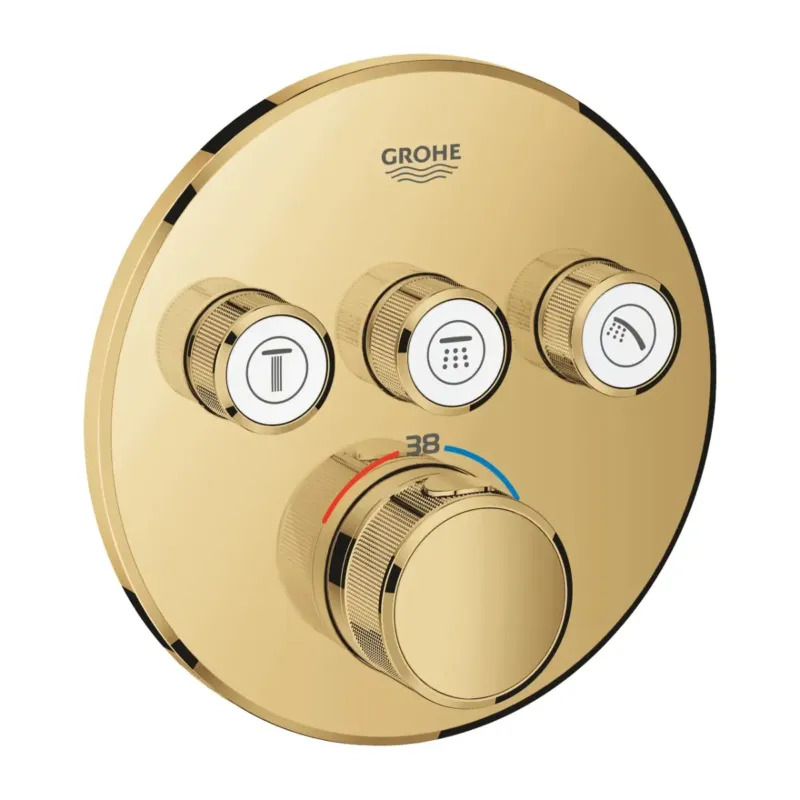 Alleen Vandaag Grohe Grohtherm SmartControl thermostaat met omstel 3-weg rond cool sunrise