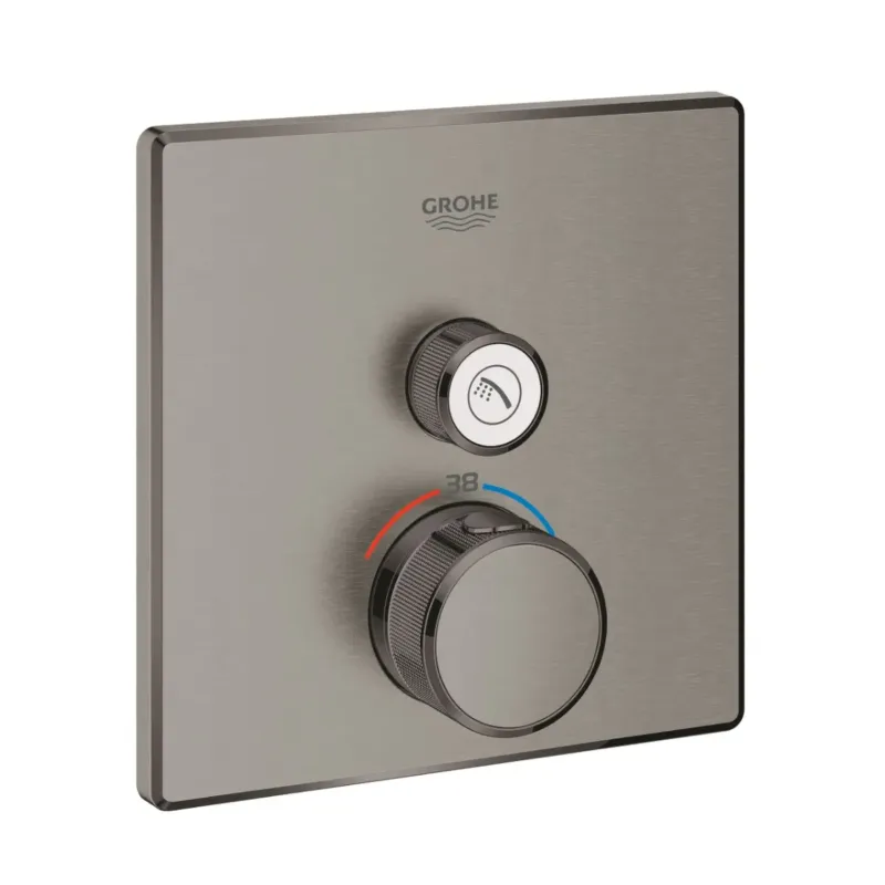 Uitverkoop Grohe Grohtherm SmartControl thermostaat met omstel vierkant brushed hard graphite
