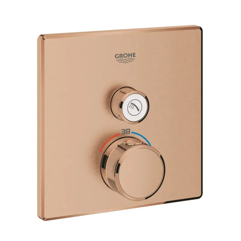 Grohe Grohtherm SmartControl thermostaat met omstel vierkant brushed warm sunset Shop Nu