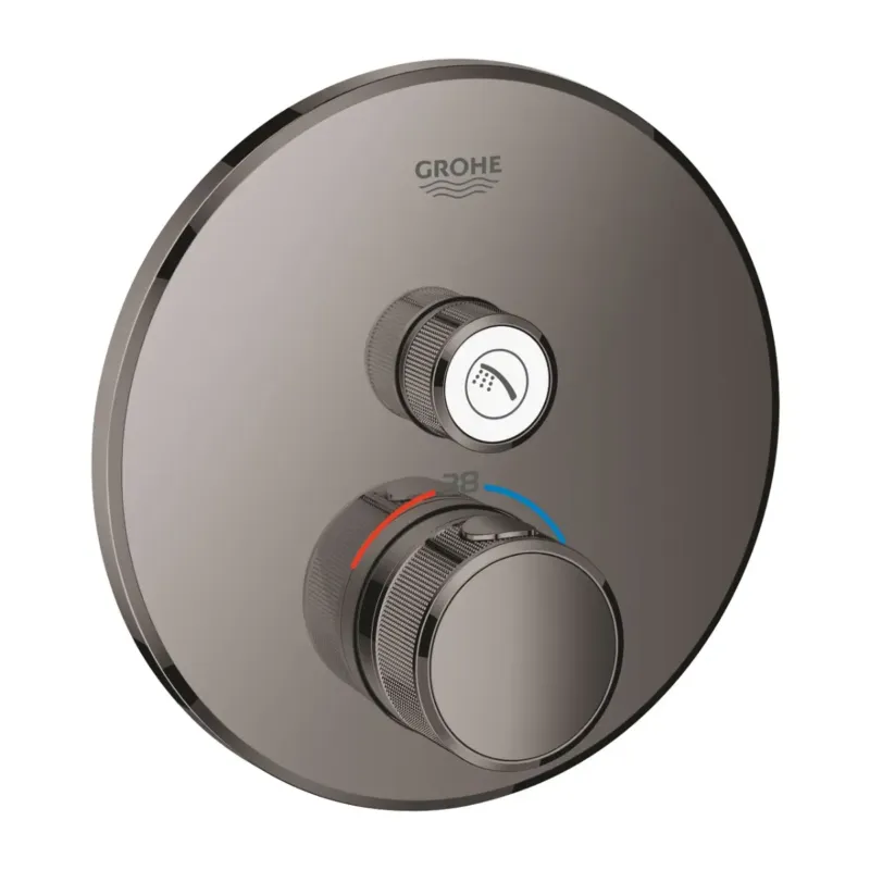 Direct Beschikbaar Grohe Grohtherm SmartControl thermostaat met omstel rond hard graphite