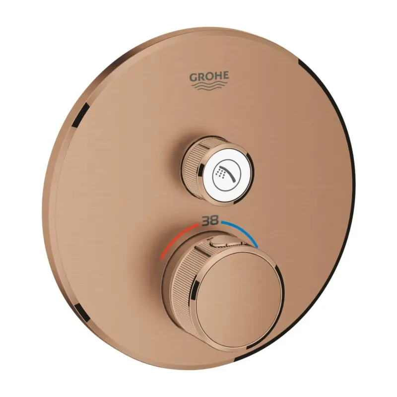 Actieprijs Grohe Grohtherm SmartControl thermostaat met omstel rond brushed warm sunset