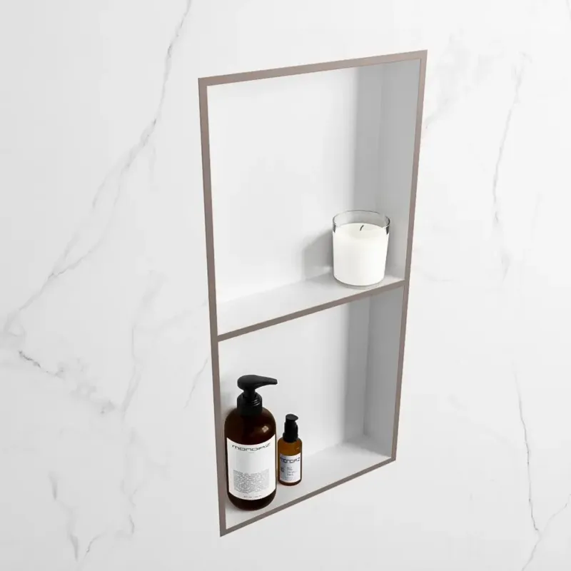 Aanbieding Mondiaz Easy nis 60x30x8cm 2 vakken smoke/talc
