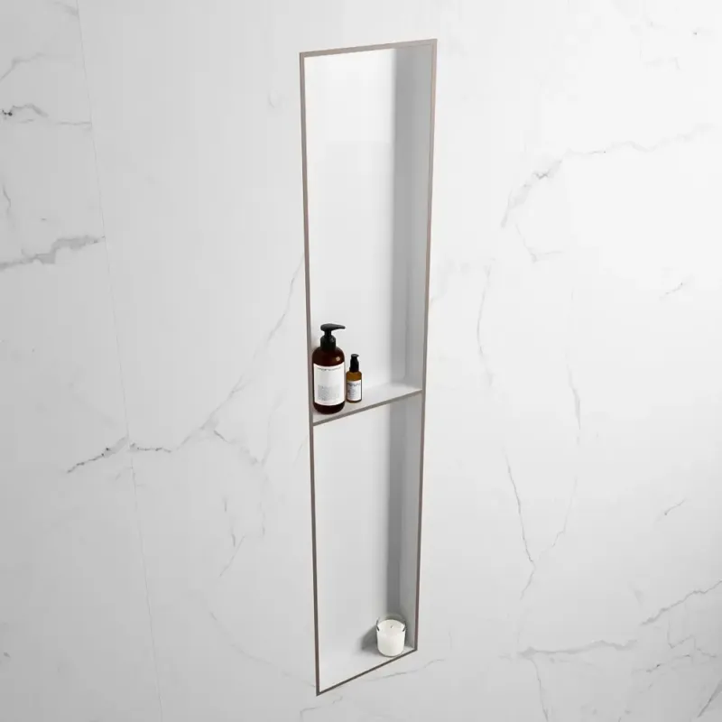 Tijdelijk Beschikbaar Mondiaz Easy nis 90x30x8cm 2 vakken smoke/talc