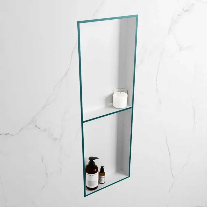 Nu Kopen Mondiaz Easy nis 150x30x8cm 2 vakken smag/talc