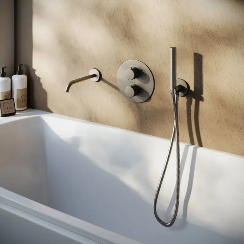 Actieprijs Saniclear Exclusive inbouw badkraan rond RVS