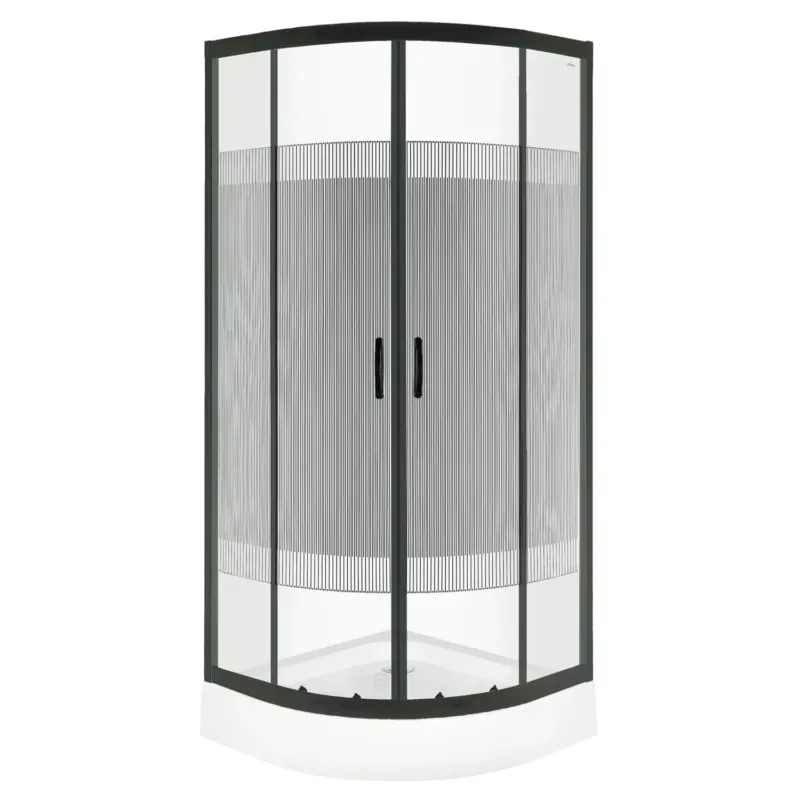 Kerra Xenia Duo Black douchecabine 80x80cm met douchebak Snelle Levering