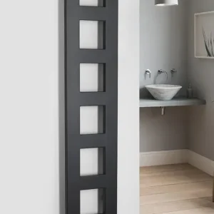 Sapho Block radiator mat zwart 28x133cm 353W Direct Verzonden
