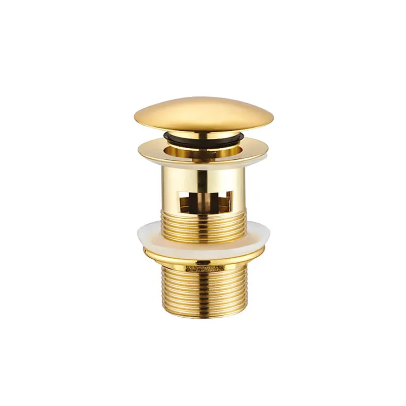 Dagaanbieding Sanigoods Design afvoerplug met overloop goud