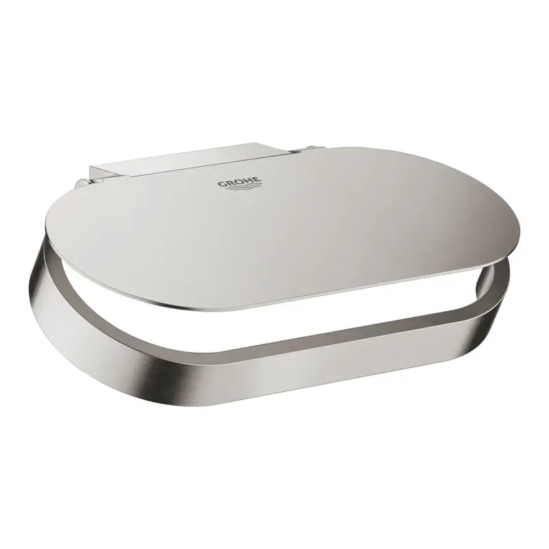 Actieprijs Grohe Selection toiletrolhouder met deksel supersteel