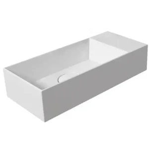 Betaalbaar Salenzi Spy fontein met clickwaste 45x20cm mat wit zonder kraangat