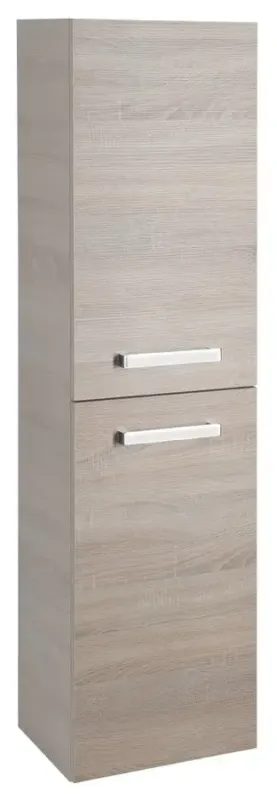 Aanbieding Aqualine Vega kolomkast met wasmand 150x40x31cm eiken