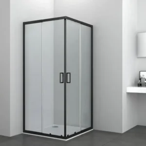 Badstuber Elite douchecabine 80-90x80-90cm met schuifdeur zwart mat Koop Online