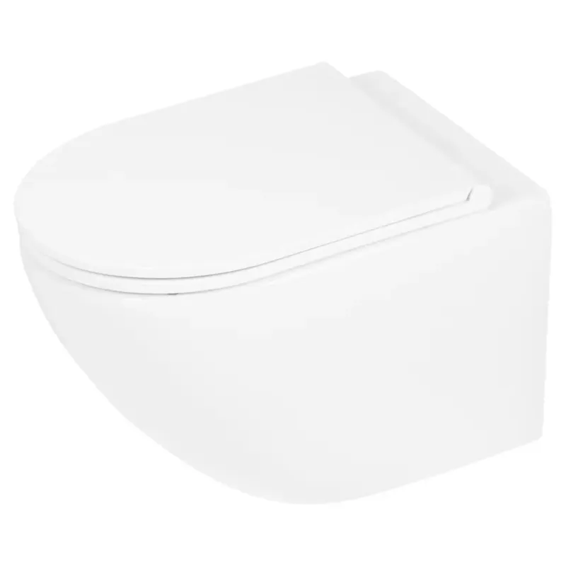 Beperkt Aanbod Differnz wand toilet rimless/zitting mat wit
