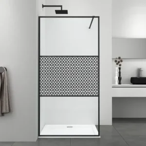 Koop Online Badstuber Femm douchewand met privacyband 100x195cm zwart
