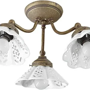Sapho Vintage Napoli plafondlamp E14 40W brons Veilige Betaling