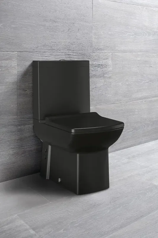 Koopje Sapho Luke staande wc mat zwart