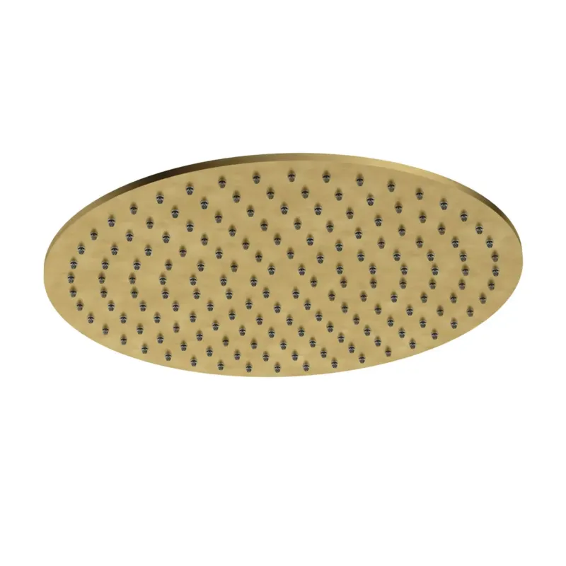 Populair Hotbath Archie hoofddouche 30cm rond extra dun messing geborsteld PVD